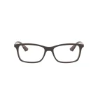 Ray Ban RX7047 Matte Transparent Brown Front Prescription Glasses