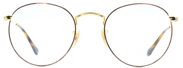 Ray-Ban RX3447V Round Metal Havana on Arista front