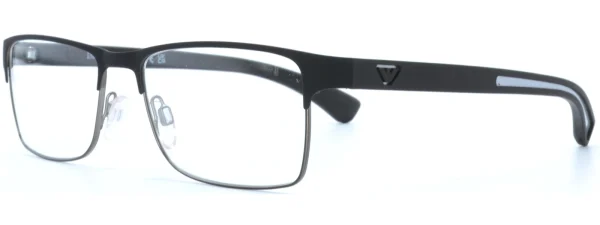 Emporio Armani EA1052 Rubber Black & Gunmetal side