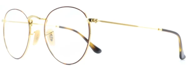 Ray-Ban RX3447V Round Metal Havana on Arista side