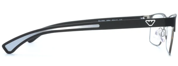 Emporio Armani EA1052 Rubber Black & Gunmetal left arm