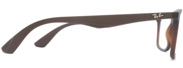 Ray-Ban 7047 Matte Transparent Brown left arm