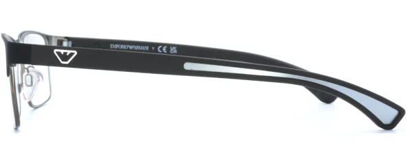 Emporio Armani EA1052 Rubber Black & Gunmetal right arm