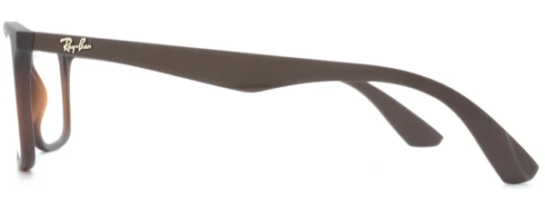 Ray-Ban 7047 Matte Transparent Brown right arm