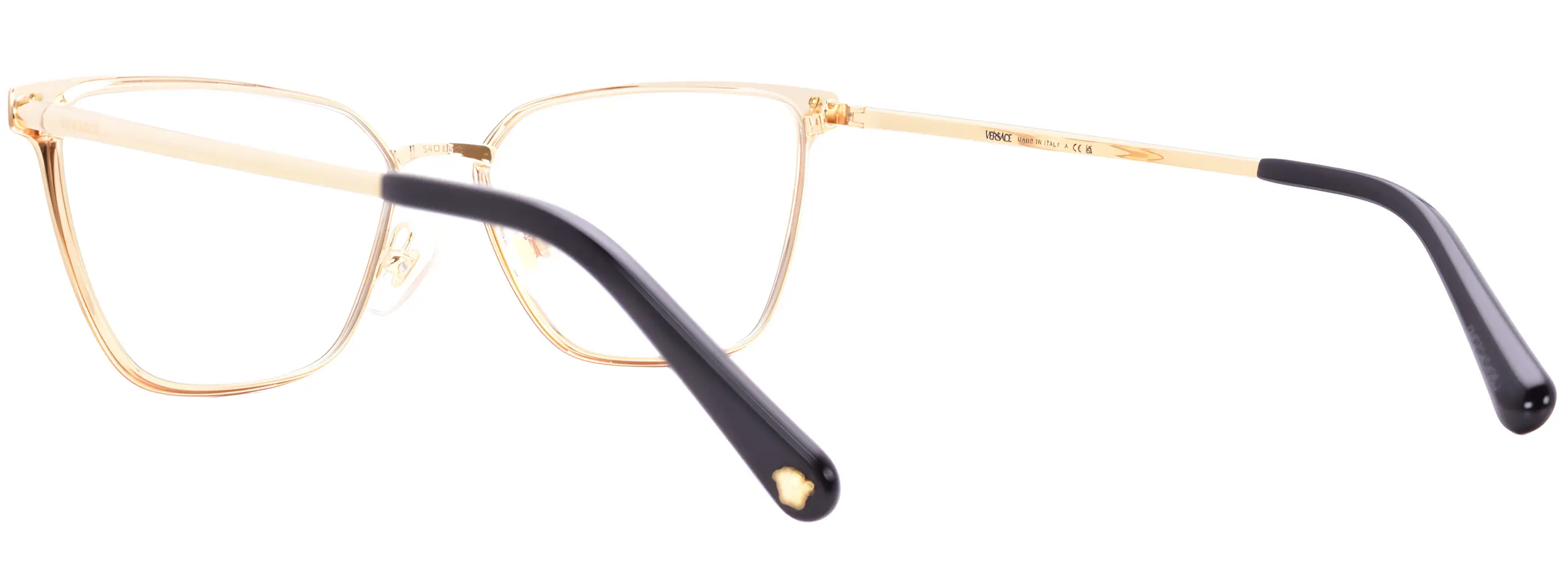 Versace VE1275 Matte Black Gold Glasses - Image 5